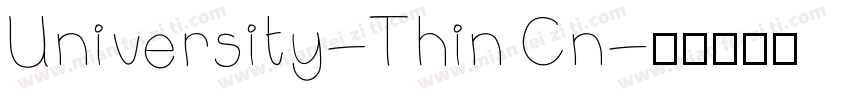 University-Thin Cn字体转换